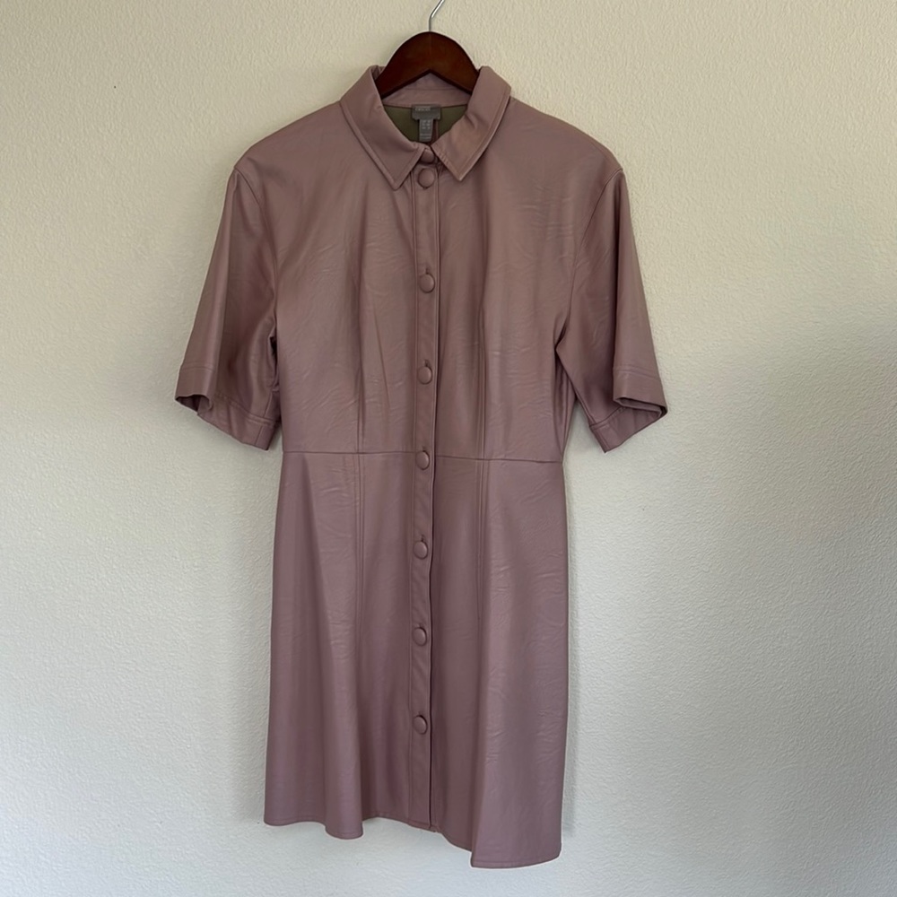 Faux Leather Dress